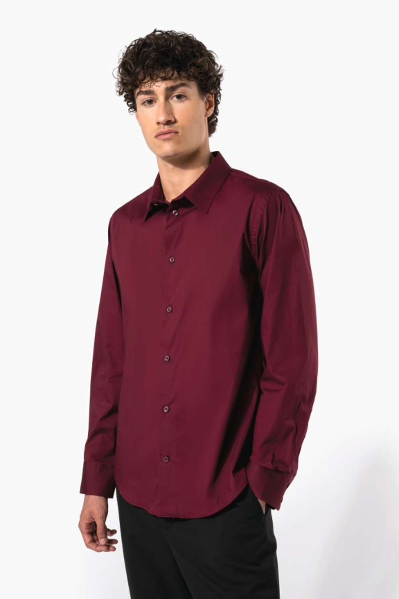 Men's Long-Sleeved Cotton Blend Shirt