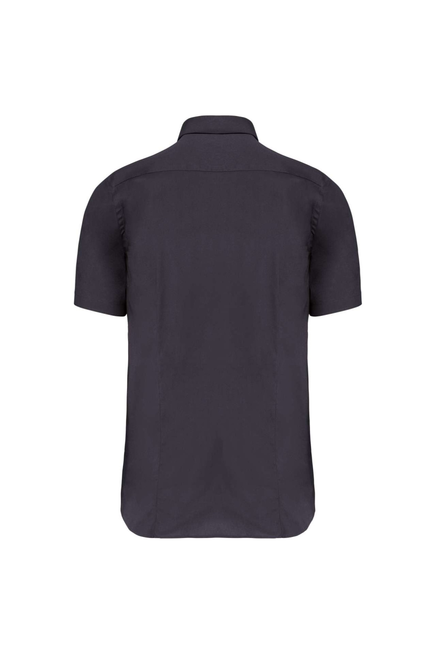 Men's Short-Sleeved Fitted Cotton Shirt