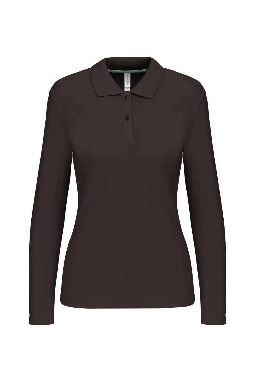 Women's Long-Sleeved Cotton Polo Shirt