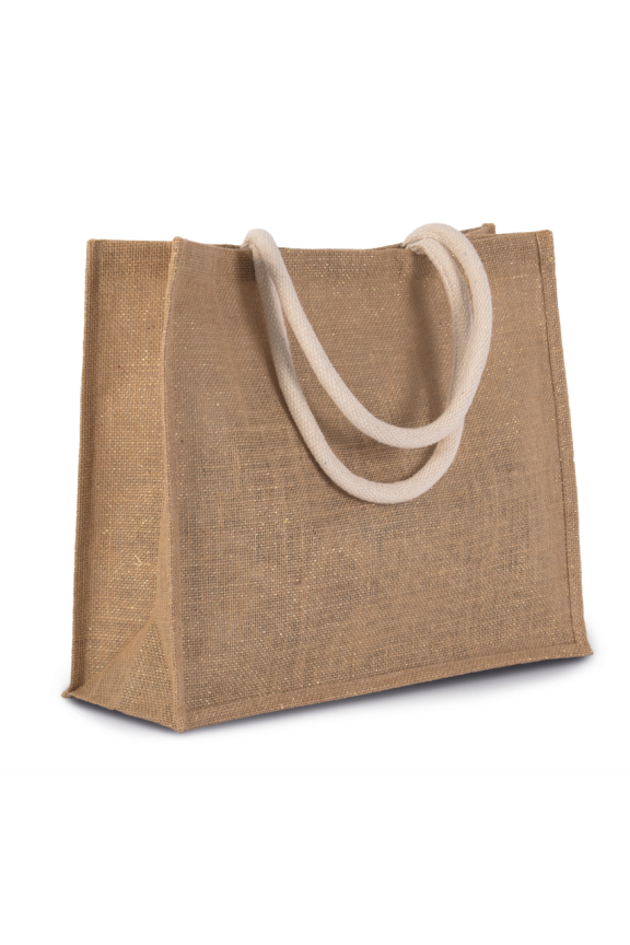 Eco-Friendly Jute Beach Bag with Cotton Handles
