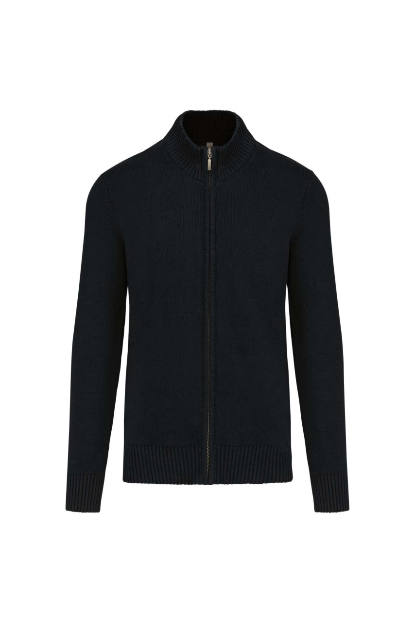 Cardigan cu fermoar metalizat din bumbac 100%