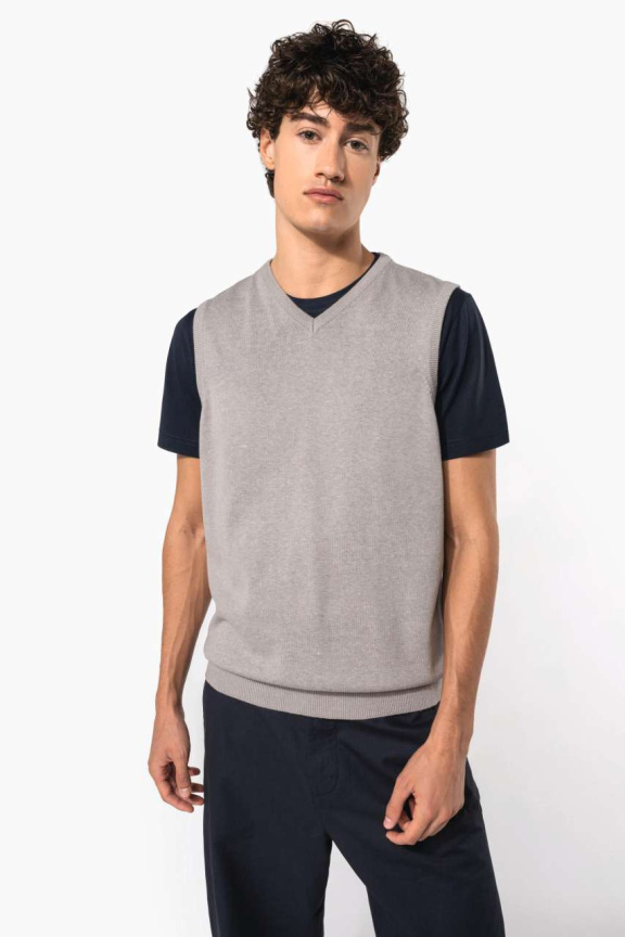 Men's Sleeveless V-Neck Knit Jumper - Stylish & Comfortable