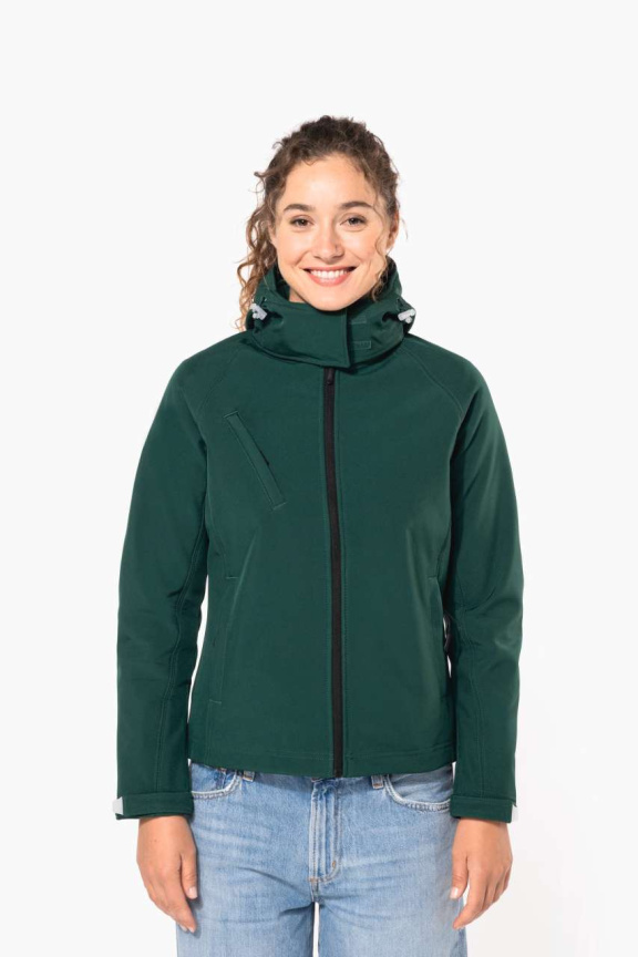Jachetă Softshell cu Glugă Detasabilă pentru Femei