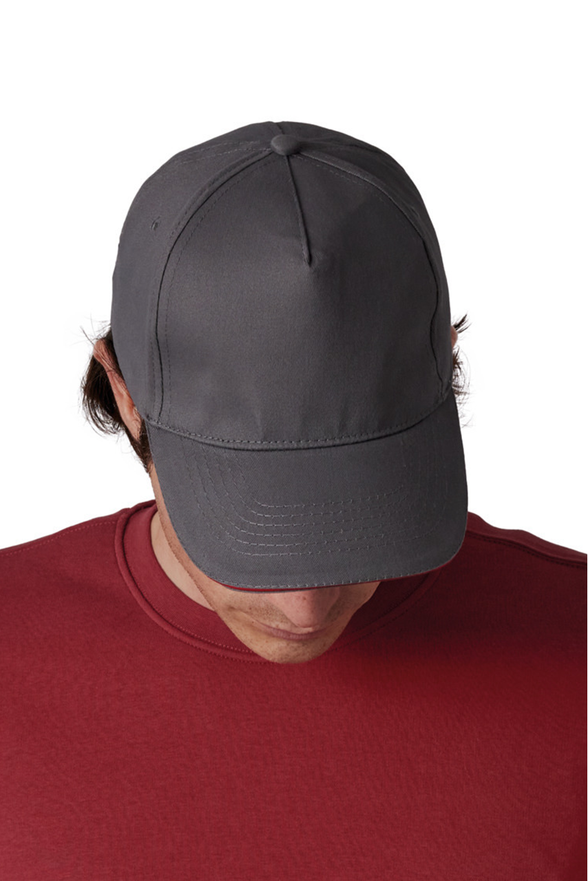 Brushed Cotton 5-Panel Sandwich Peak Cap