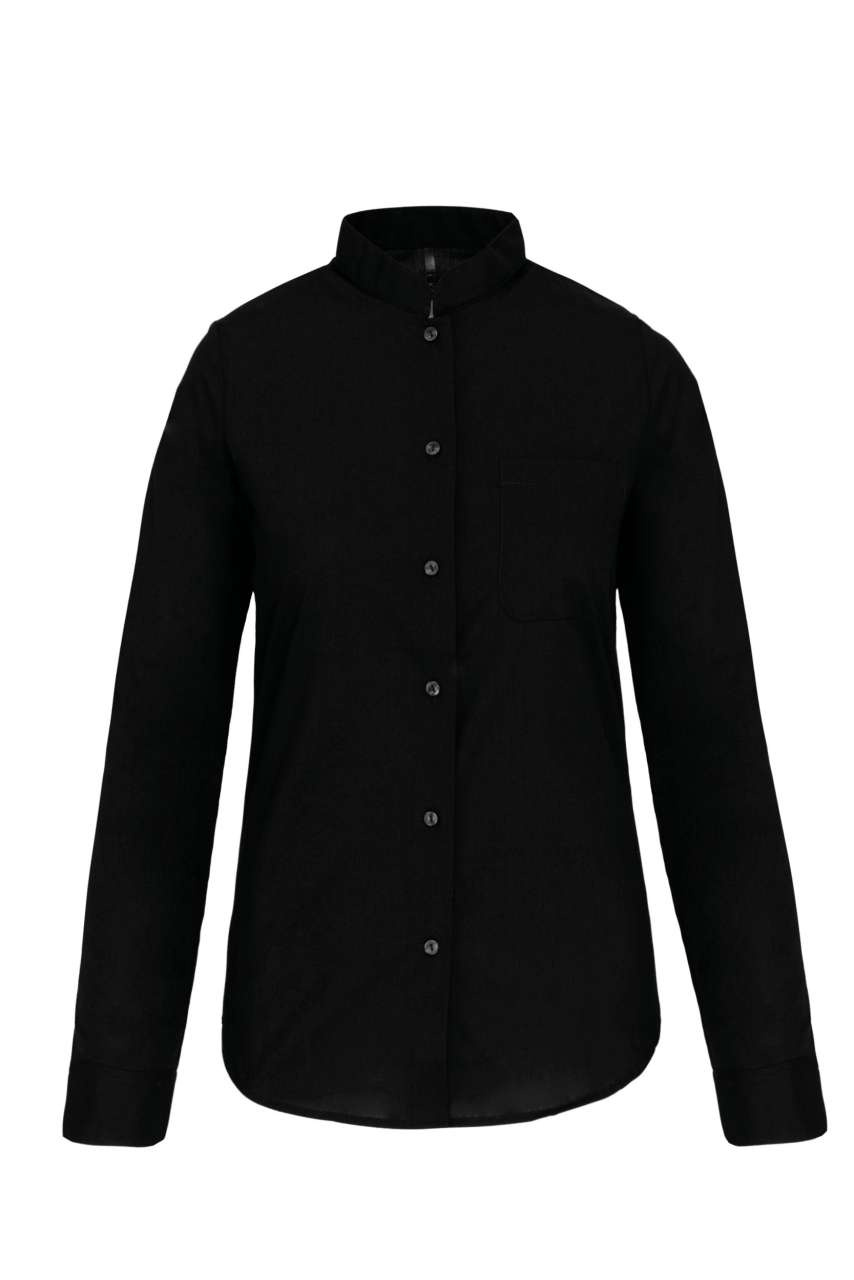 Women's Long-Sleeved Mandarin Collar Shirt