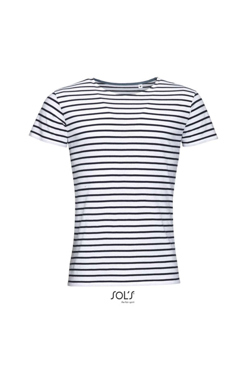 SOL'S MILES Men's Striped Round Neck T-Shirt