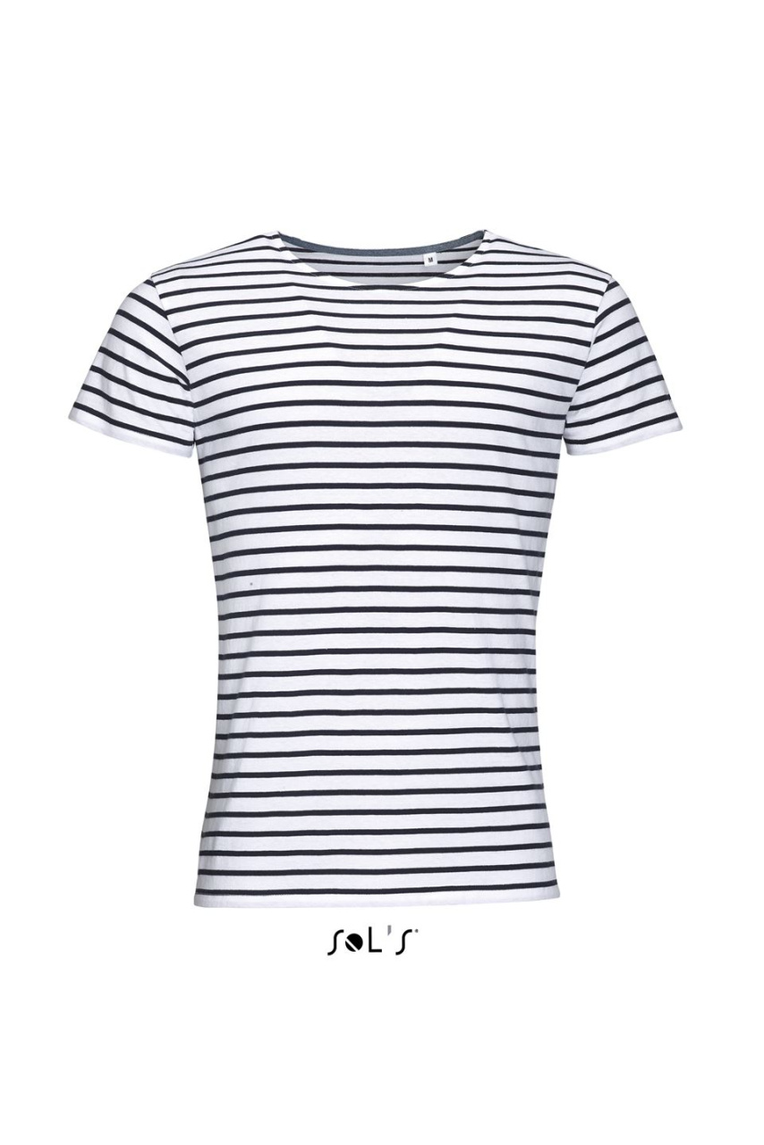 SOL'S MILES Men's Striped Round Neck T-Shirt