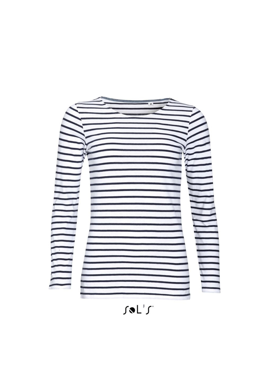 SOL'S Marine Women's Striped Long Sleeve T-Shirt