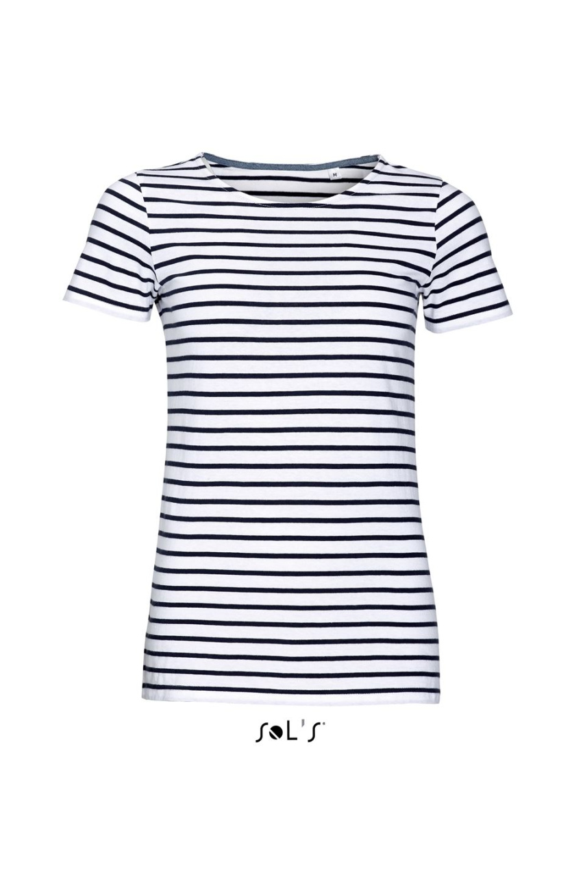 Tricou Femei SOL'S MILES - Guler Rotund Dungi