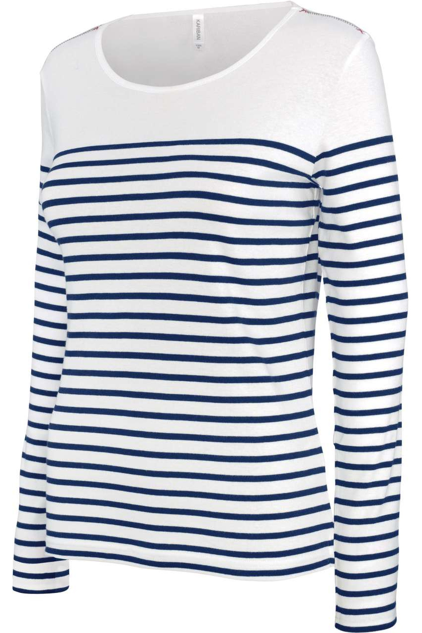 Bluză Damă cu Dungi Breton Mânecă Lungă