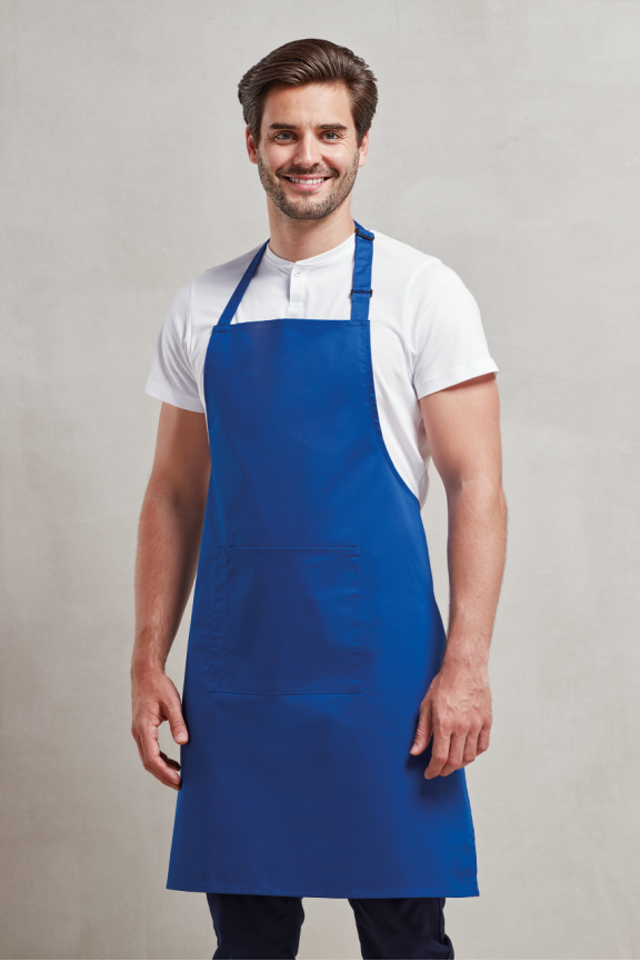 Colours Collection Bib Apron with Pocket