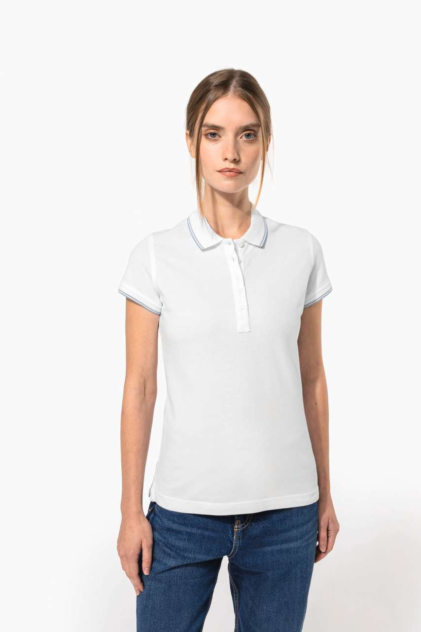 Tricou Polo Dama cu Mâneci Scurte din Bumbac