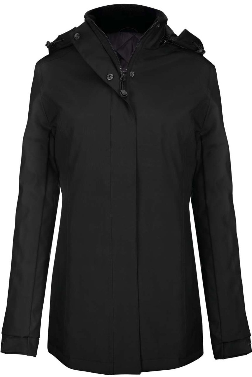 Women's Quilted Parka with Detachable Hood