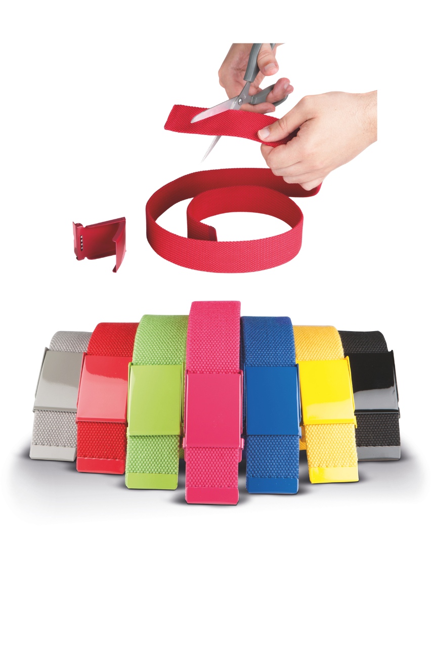 Vibrant Adjustable Polyester Belt with Metal Buckle