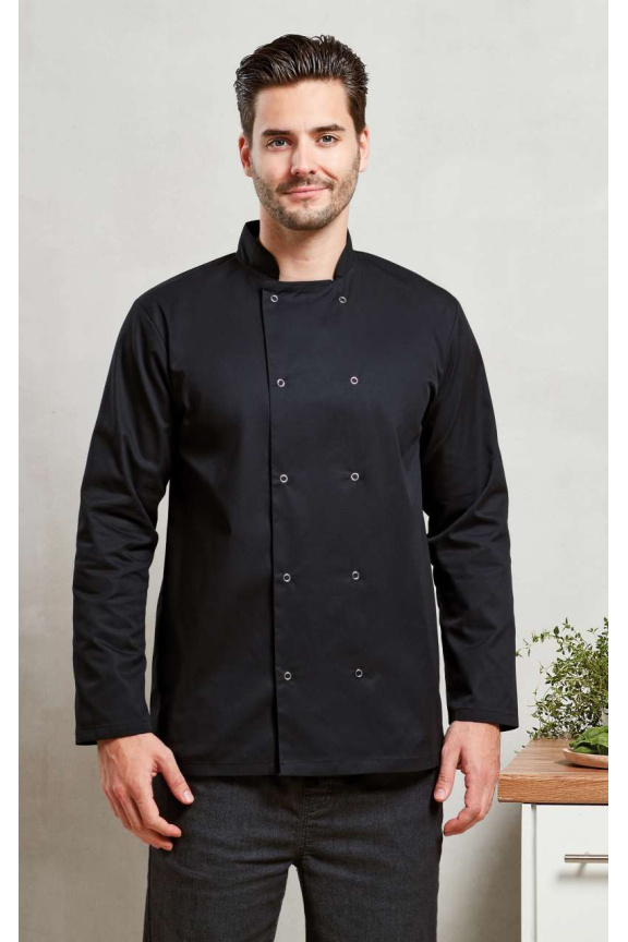 Stylish Chef's Long Sleeve Stud Jacket