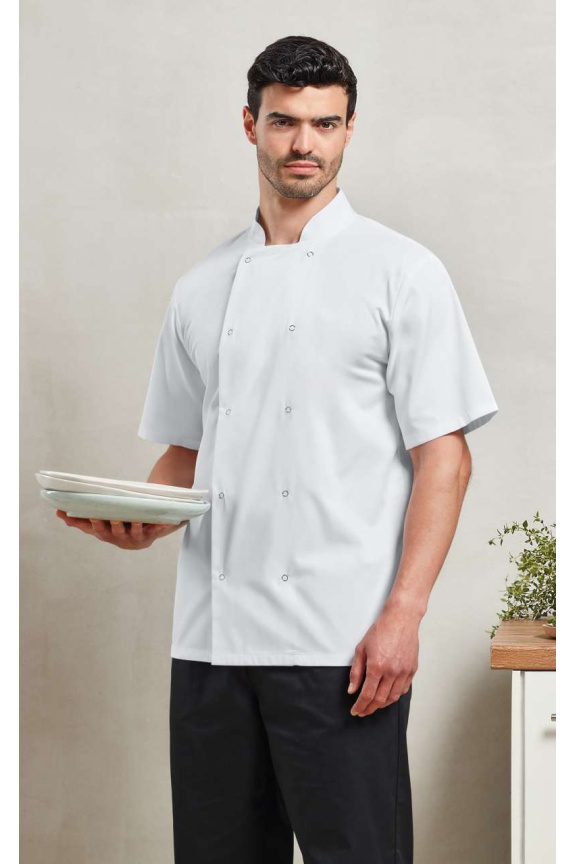 Short Sleeve Chef's Stud Jacket