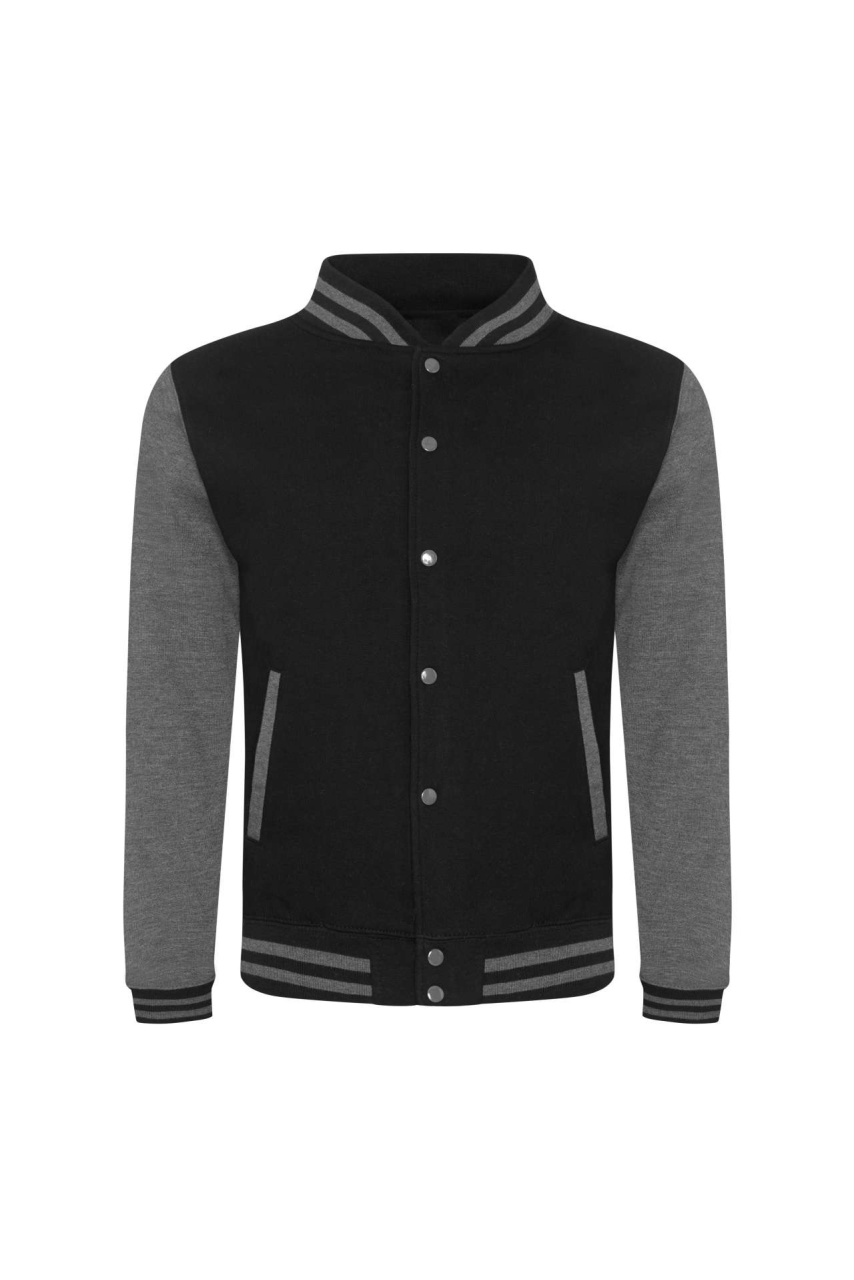 Classic Varsity Jacket with Contrast Sleeves
