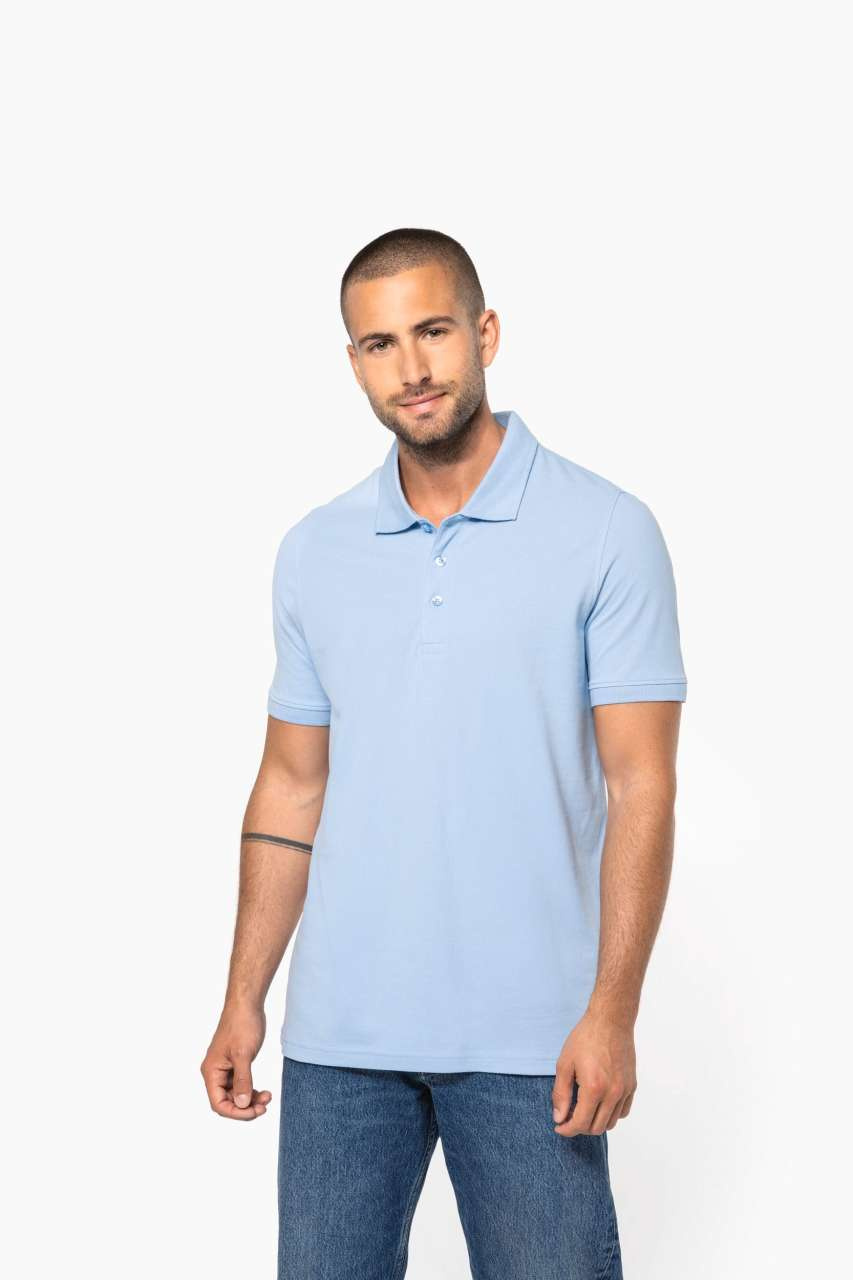 Tricou Polo Piqué Bărbați Mâneci Scurte