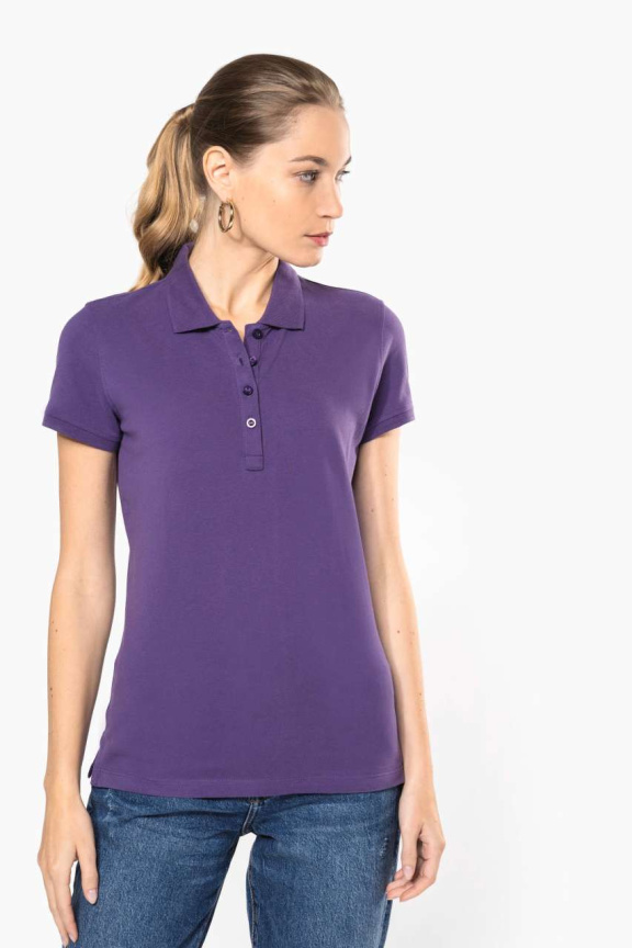 Women's Fitted Short-Sleeve Piqué Polo Shirt