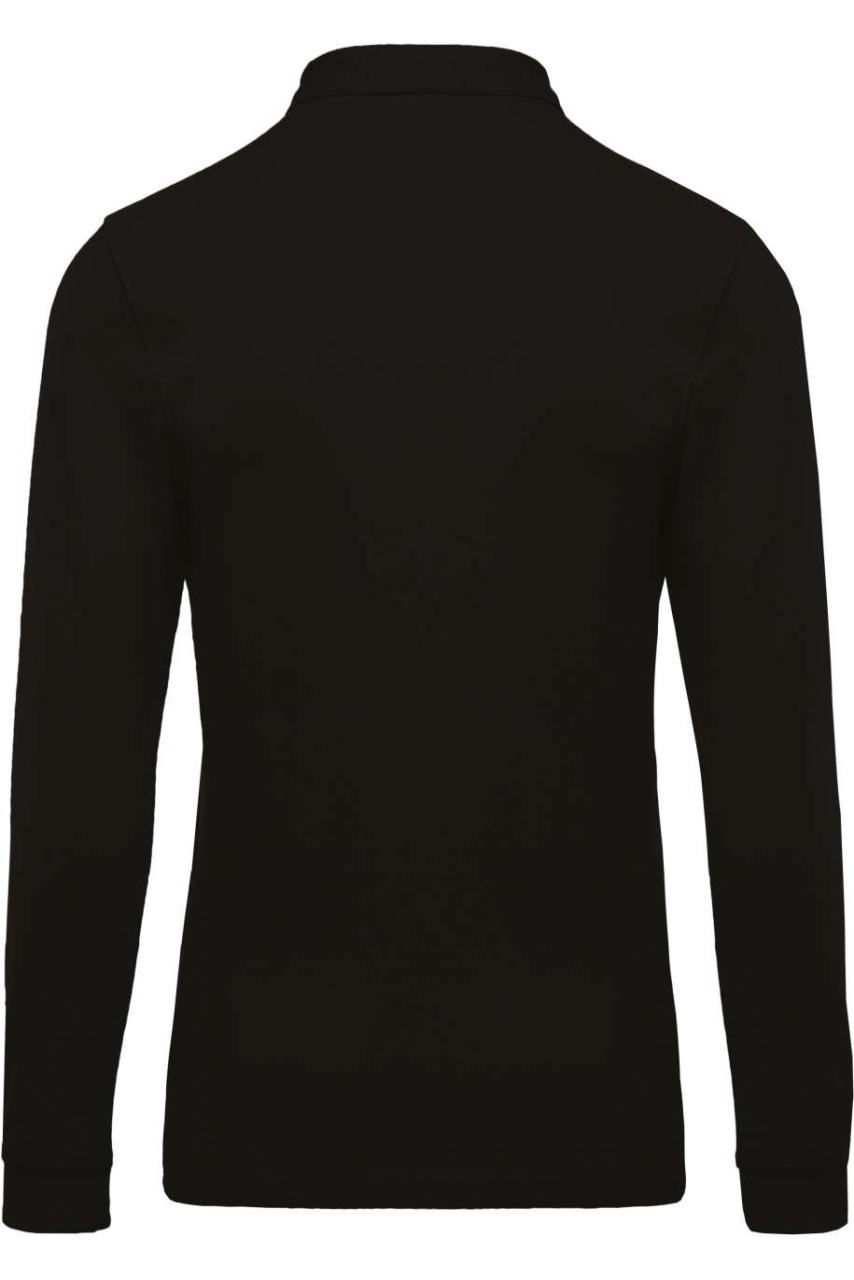 Tricou Polo Bărbați cu Mâneci Lungi din Bumbac Piqué
