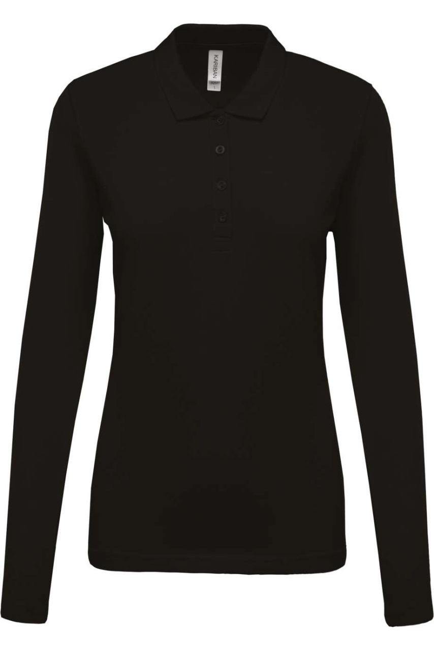 Women's Long-Sleeve Piqué Polo Shirt - Stylish Comfort