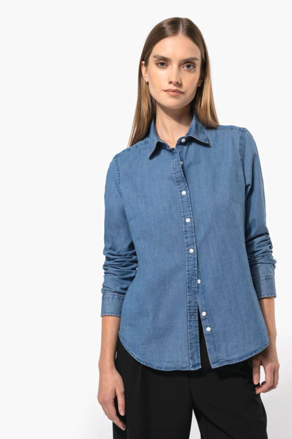 Women's Fashion Slim Fit Denim Shirt