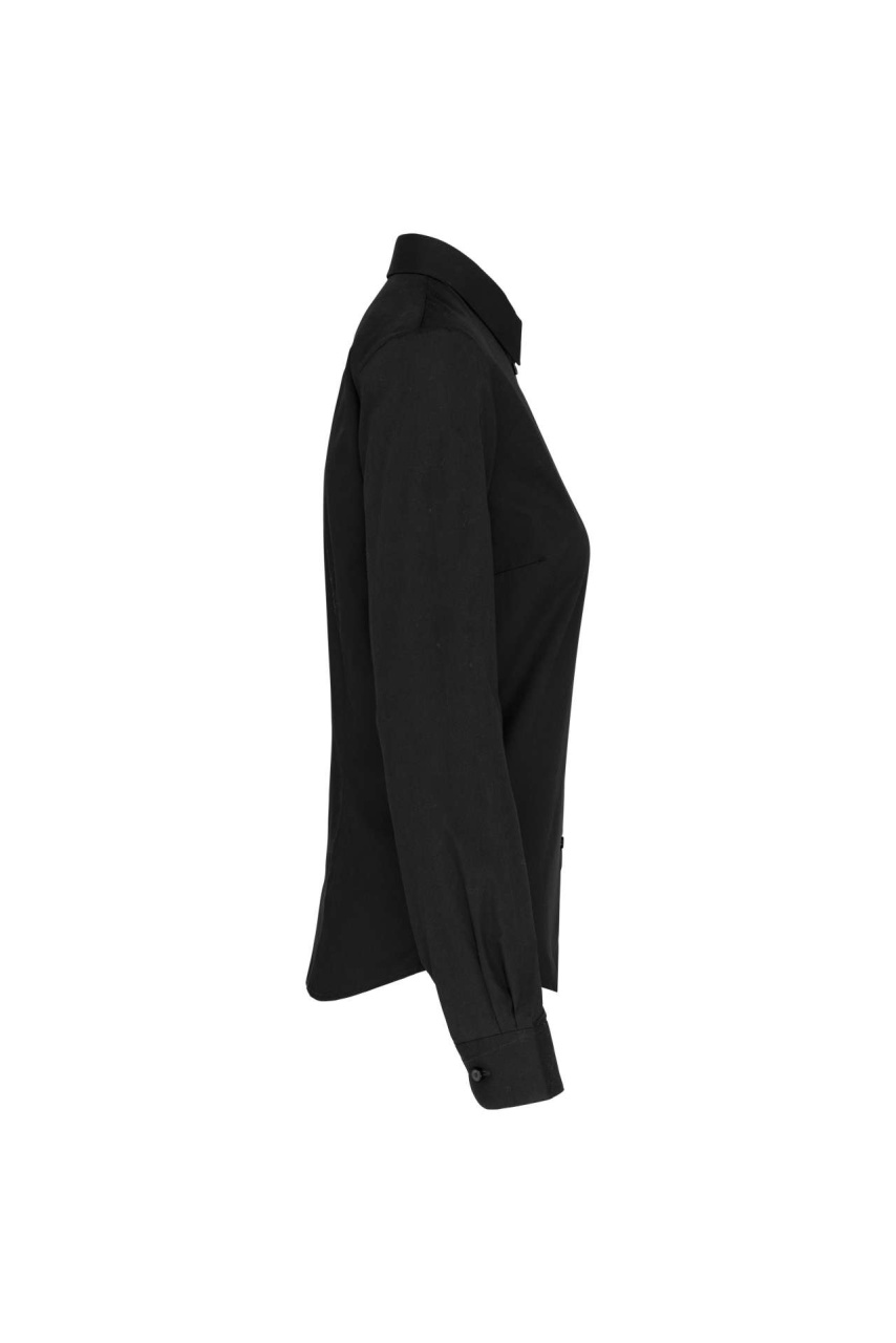 Women's Fitted Cotton Poplin Shirt - Long Sleeve