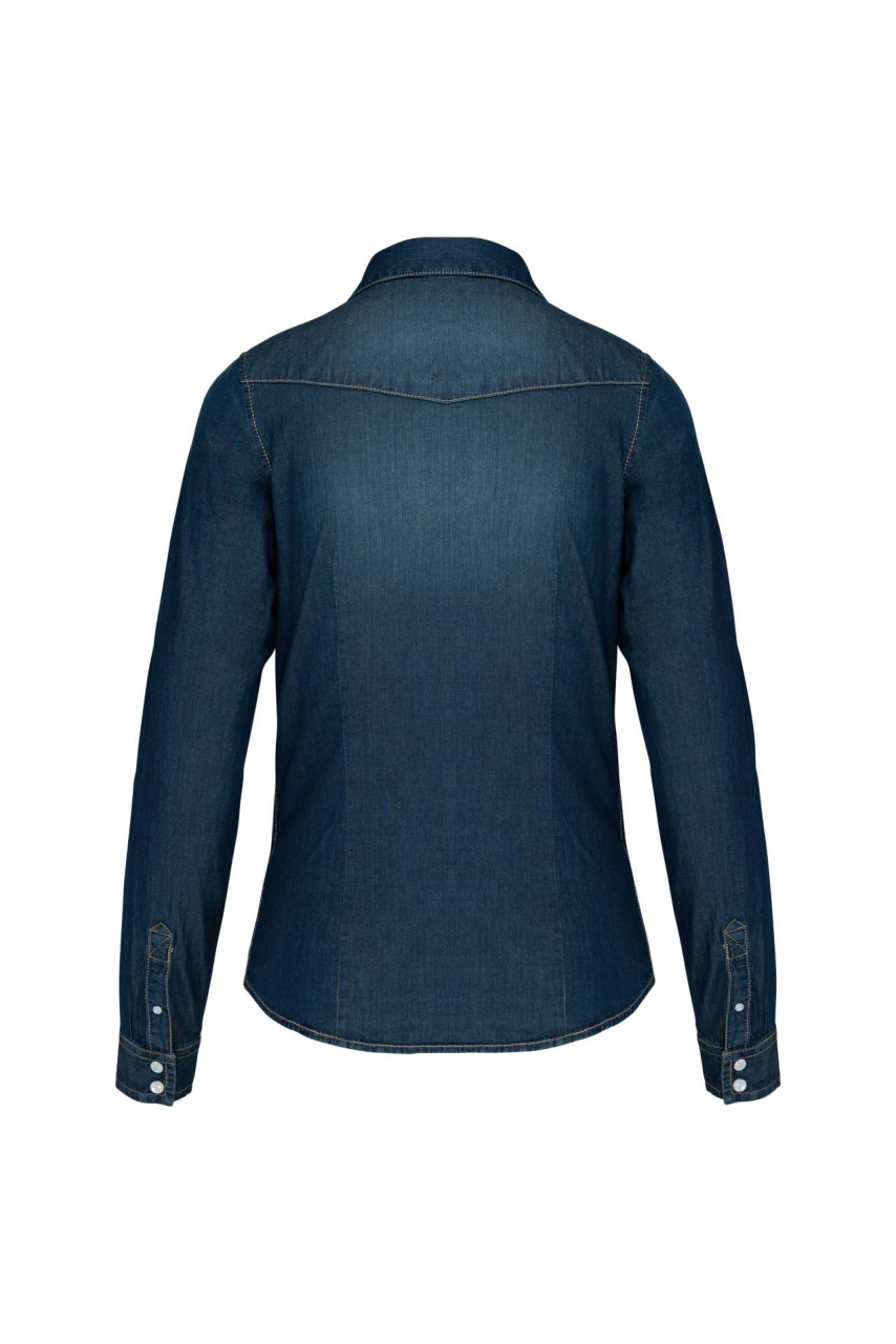 Women's Enzyme-Washed Denim Shirt
