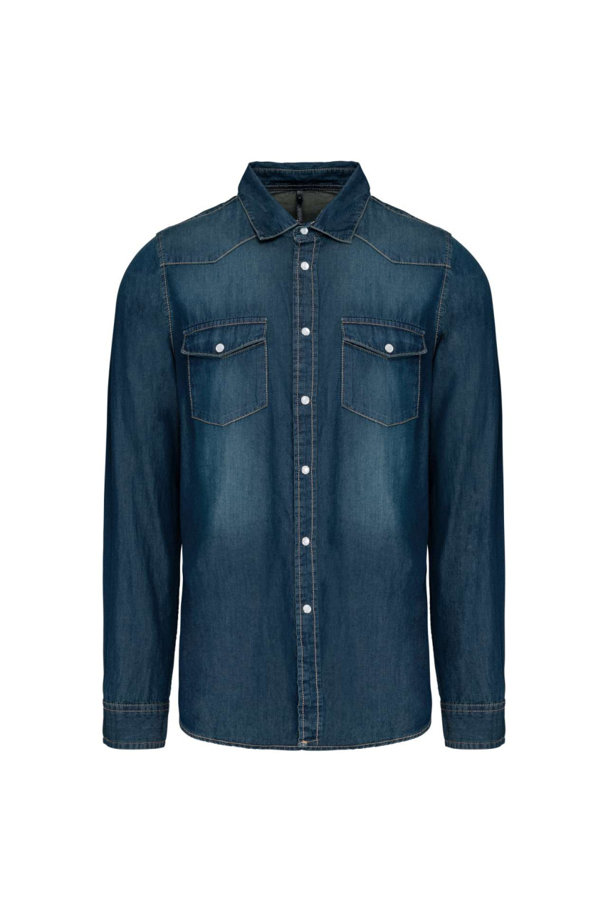 Cămașă Denim Bărbați cu Mâneci Lungi - Stil Autentic