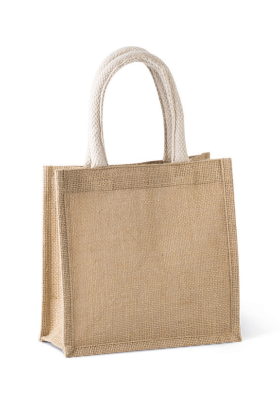 Small Jute Canvas Tote Bag - Eco-Friendly & Stylish