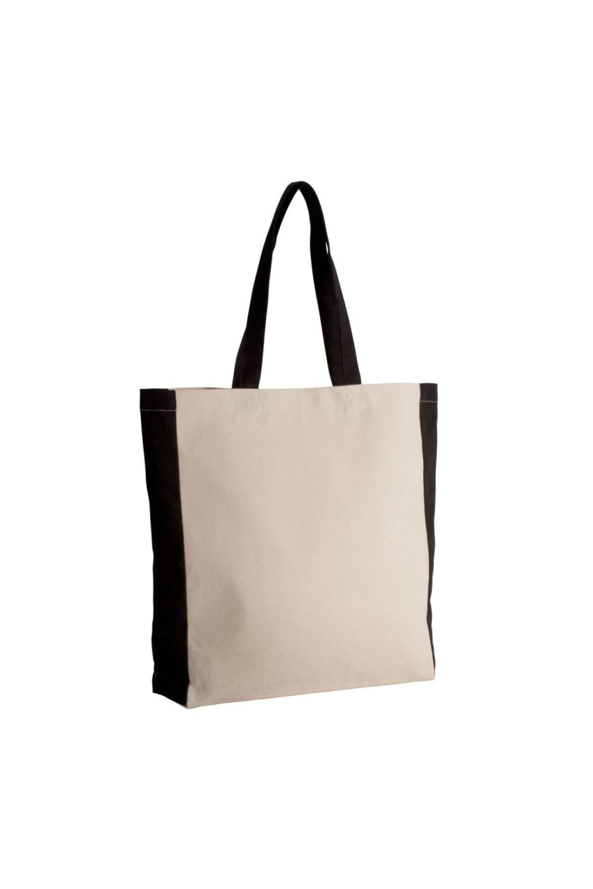 Stylish Two-Tone Canvas Tote Bag