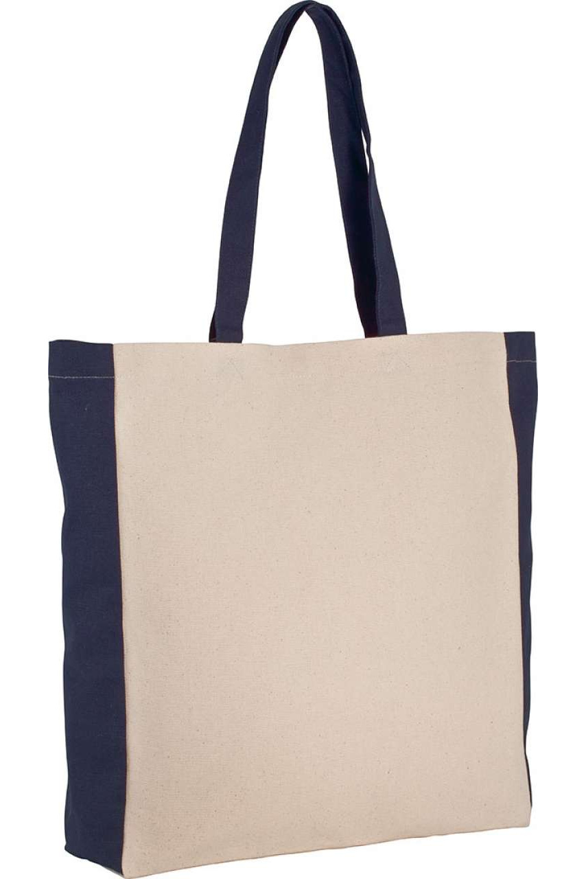 Stylish Two-Tone Canvas Tote Bag