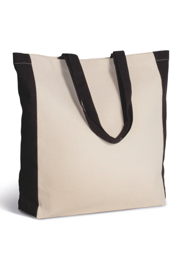Geantă Tote Bicolor din Bumbac Elegantă și Practică