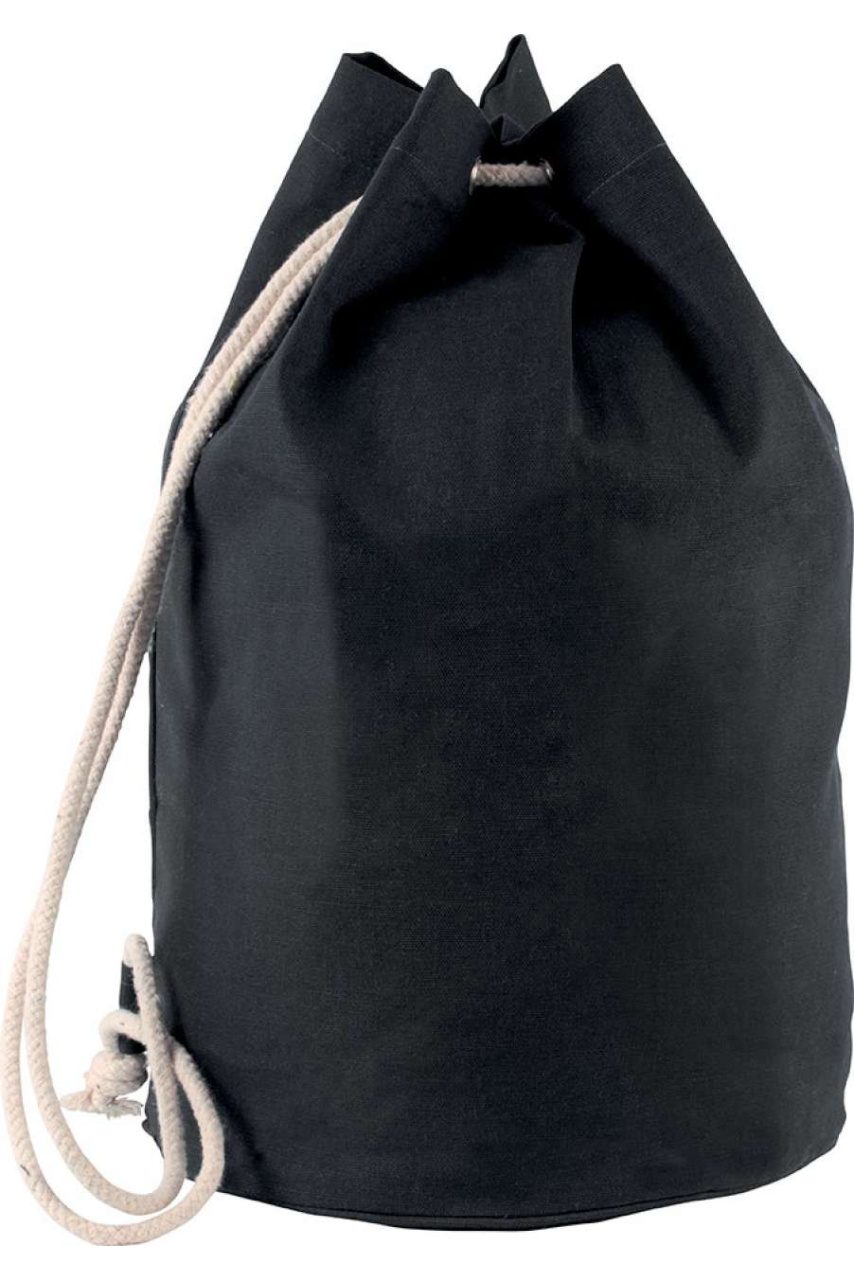 Cotton Sailor-Style Drawstring Backpack
