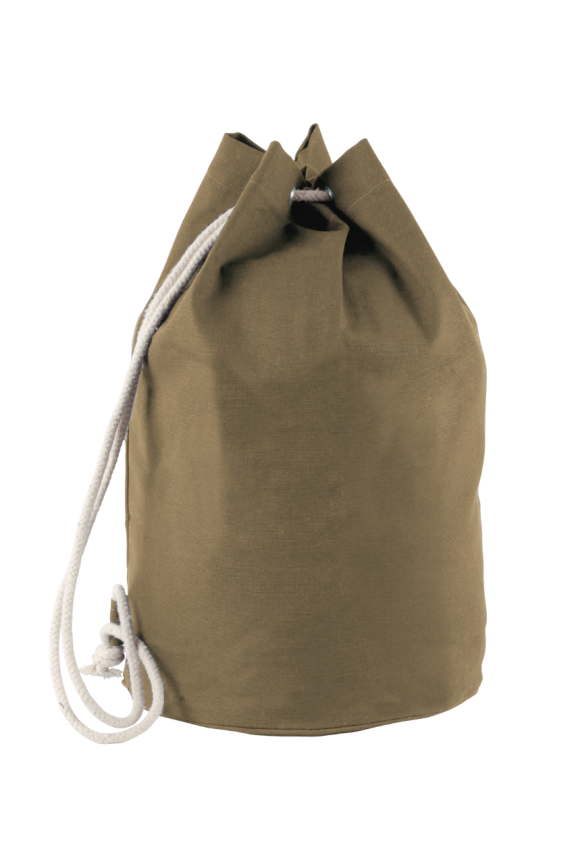Cotton Sailor-Style Drawstring Backpack