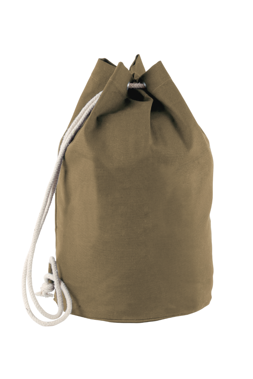 Cotton Sailor-Style Drawstring Backpack