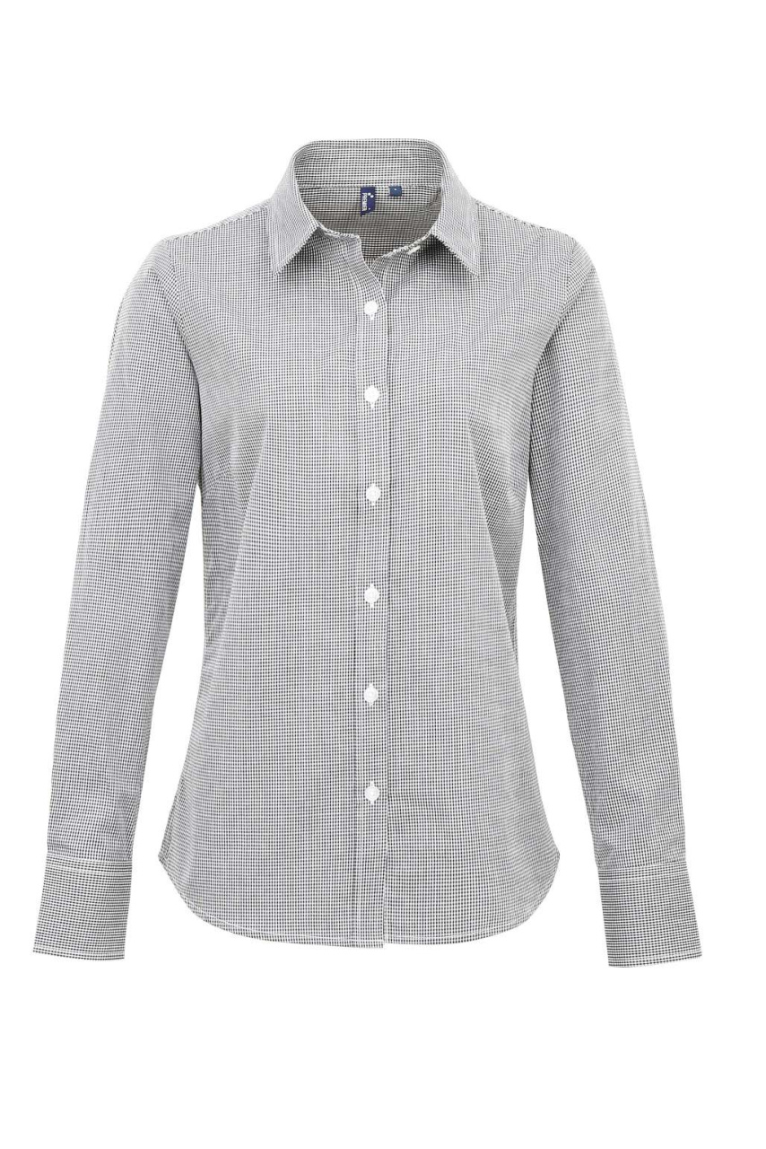 Cămașă damă cu mânecă lungă și model gingham