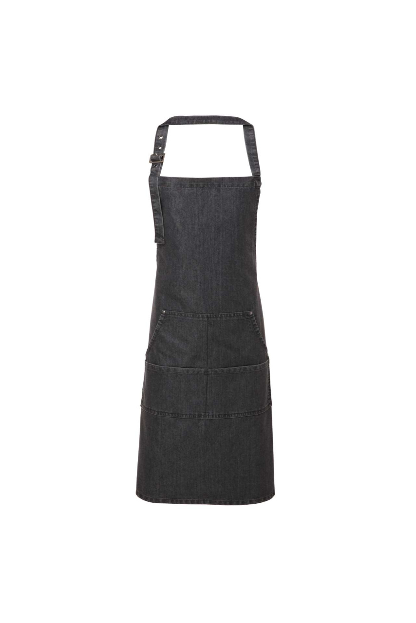 Șorț Denim cu Cusături Contrastante