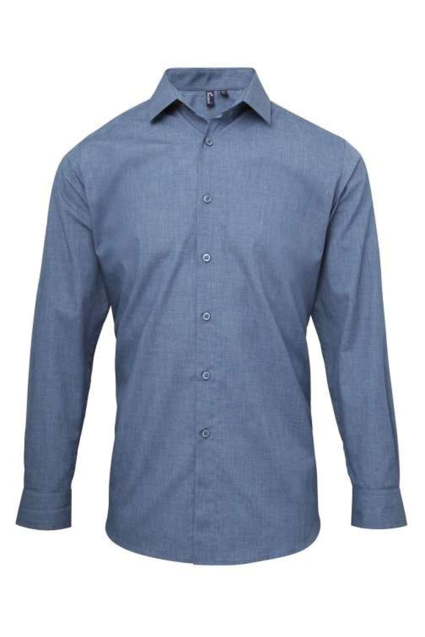 Men's Cross-Dye Roll Sleeve Poplin Shirt