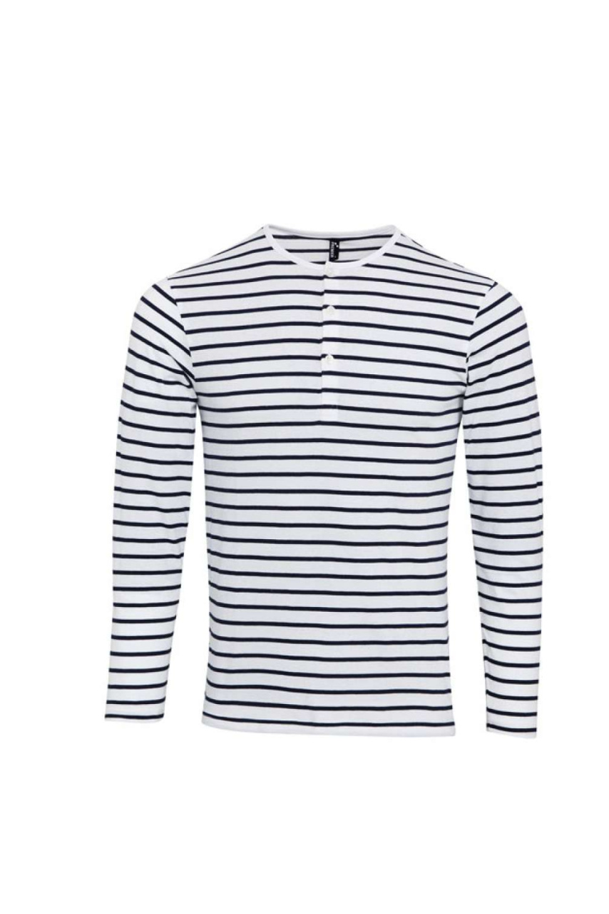 Men's Striped Roll Sleeve Tee - Stylish & Versatile