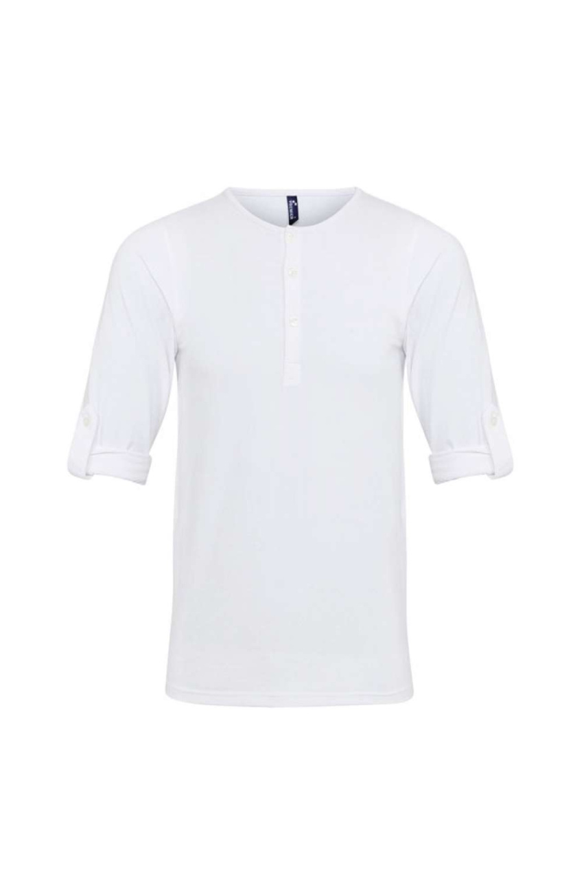 Tricou Bărbați cu Mâneci Rulate și Dungi