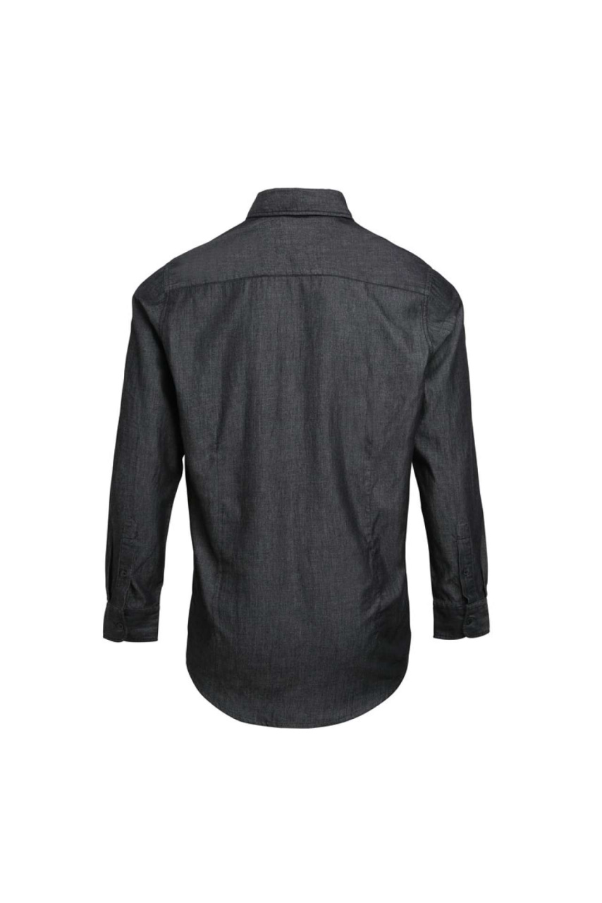 Cămașă Bărbați Denim cu Cusături Contrastante