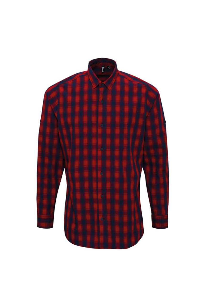 Mulligan Check Men's Long Sleeve Cotton Shirt