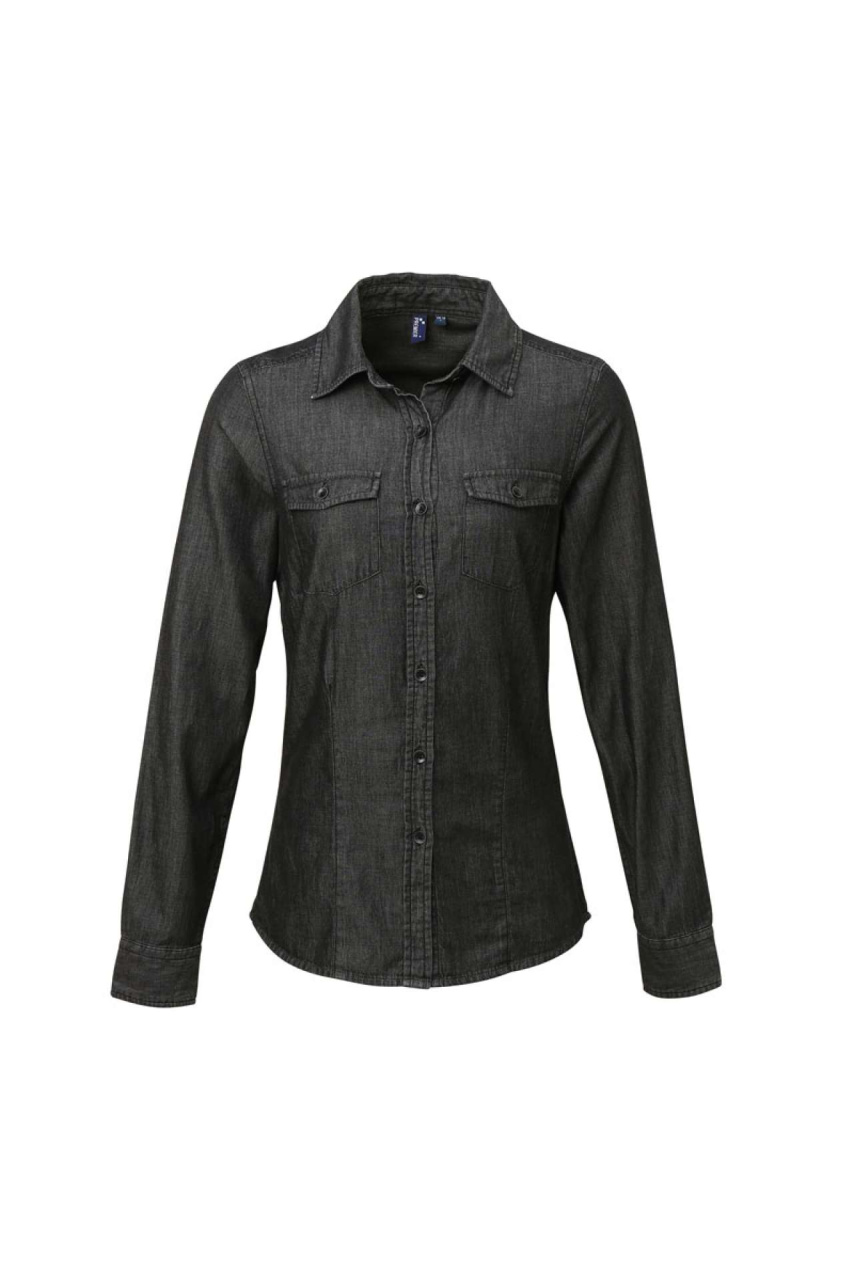 Women's Contrast Stitch Denim Shirt - Modern Fit