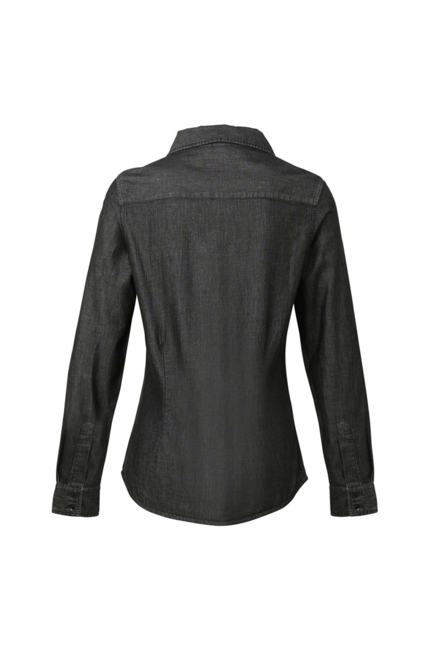 Cămașă Denim cu Cusături Contrastante pentru Femei