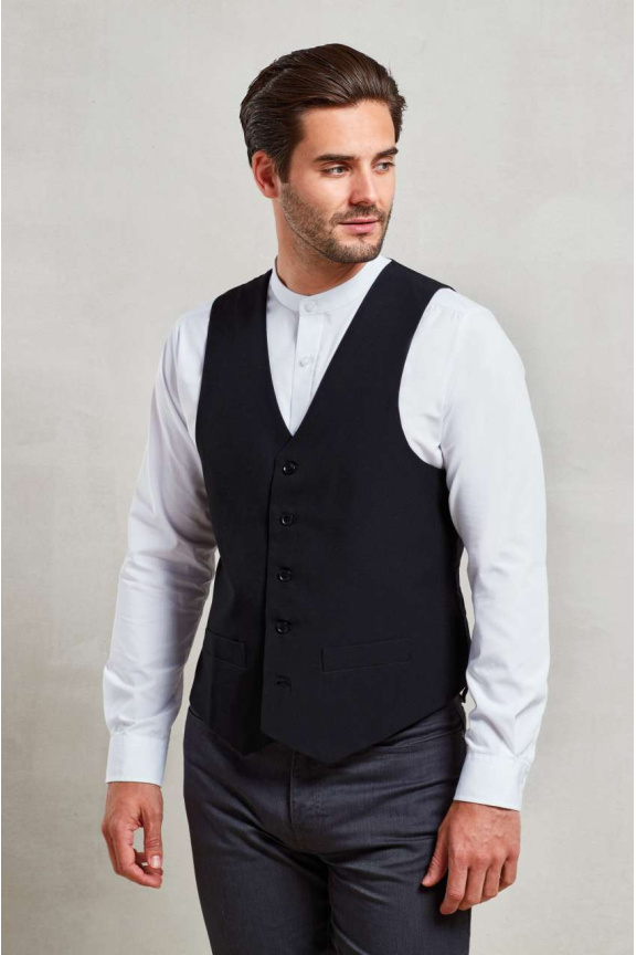 Men's Lined Polyester Hospitality Waistcoat