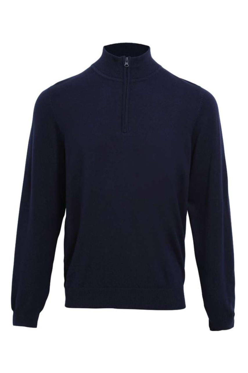Men's Cotton Blend Quarter-Zip Sweater