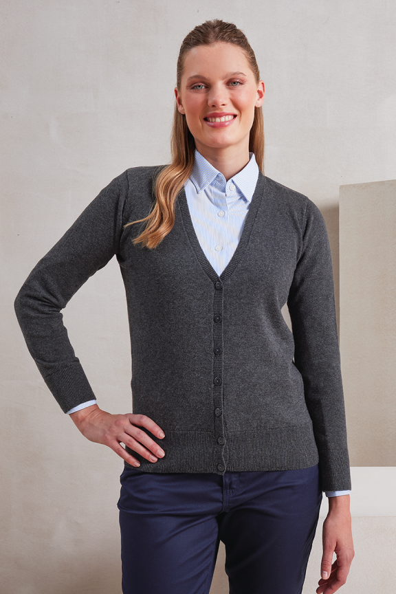 Women's V-Neck Button-Through Knitted Cardigan