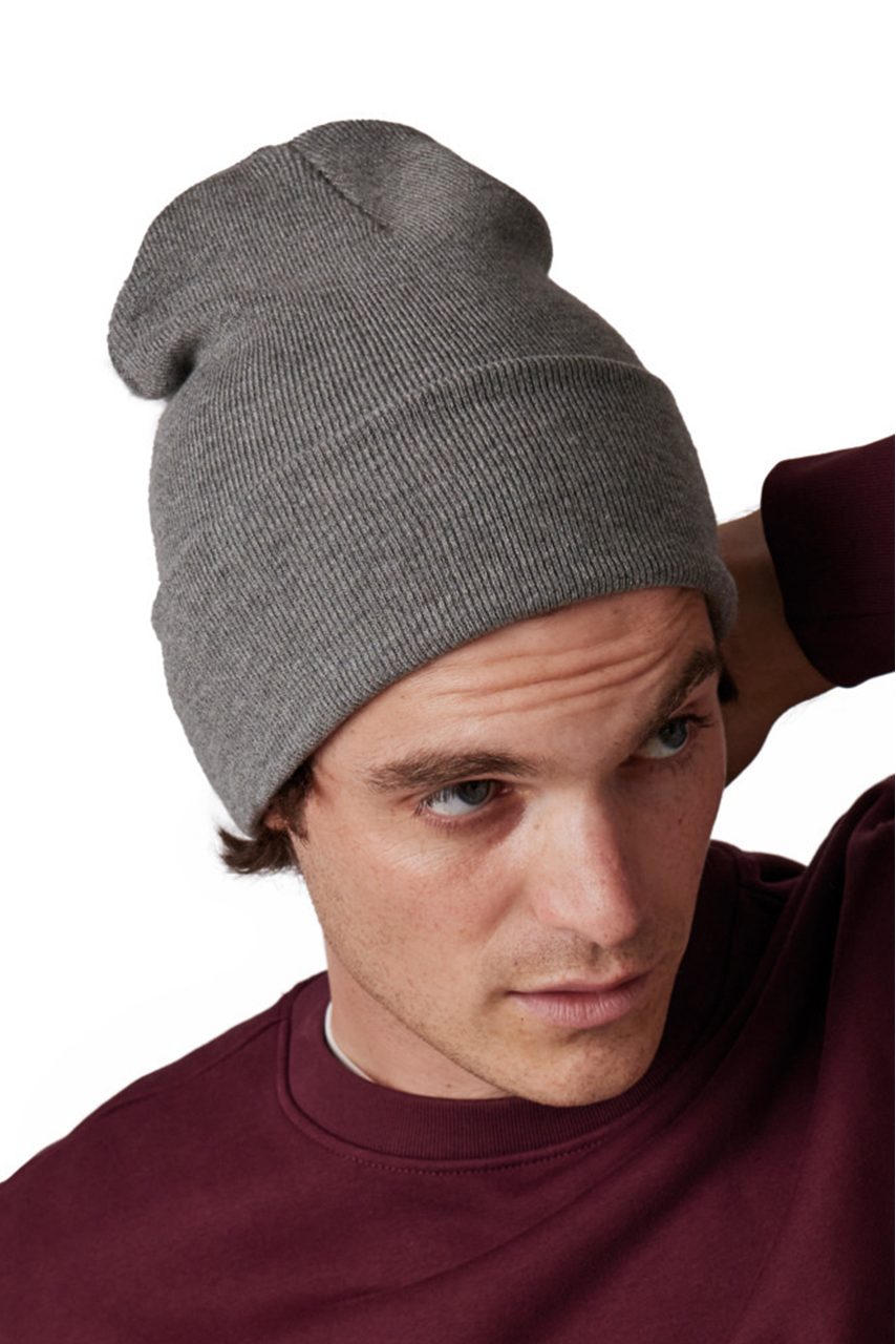 Soft Knit Turn-Up Beanie - Cozy & Stylish
