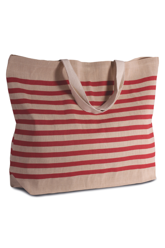 Striped Juco Canvas Hold-All Bag - Stylish & Spacious